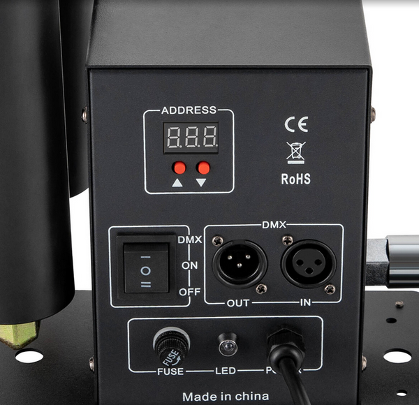 Jet Nebelmaschine Doppelrohr CO2 Cryo Fog Machine CO2 Kanone + 5m Schlauch CO2 Jet Maschine mit Lichteffekt