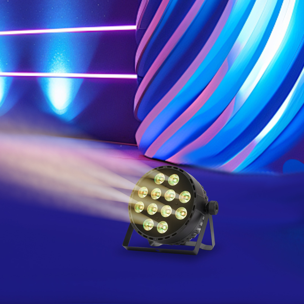 LED PAR, 12 LEDs Scheinwerfer Par 4-in-1-RGBW Disko Licht