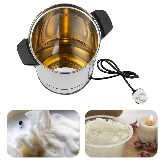 Wachsschmelzgerät , 10.5 Qts großer elektrischer Wachsschmelztopf mit einfachem Ausgießer und Temperaturkontrolle