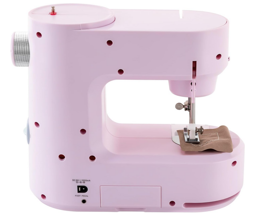 100-240V Nutzstich-Nähmaschine mit LED 50/60Hz Elektrische 2 Modi Freiarm Doppelgewinde für Anfänger (Rosa)