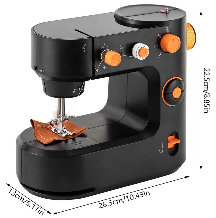 Elektrische Nähmaschinen, Freiarm, Nutzstich-Nähmaschine, Mini-Heimnähmaschine, Zwei Modi,  (Schwarz)